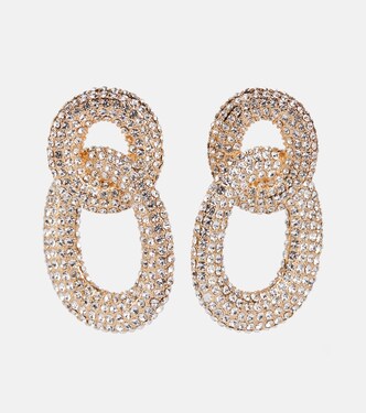 水晶缀饰耳环 | Self-Portrait