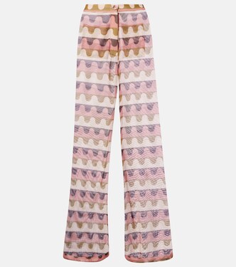 Pantalon droit Giardino imprimé | Adriana Degreas