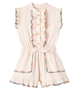 Jumpsuit corta Lucky in cotone | Zimmermann Kids
