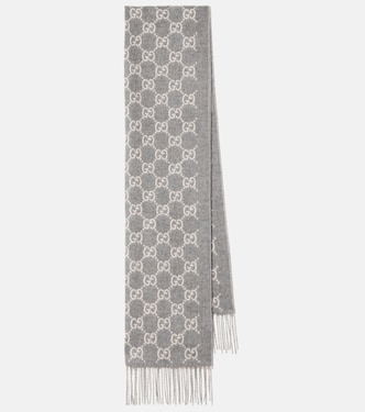 GG fringed cashmere scarf | Gucci