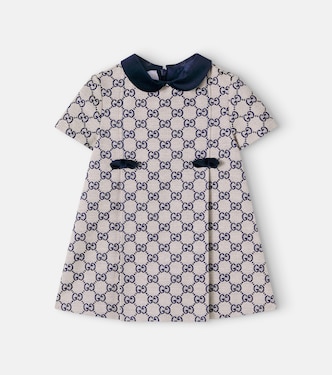 Baby GG Canvas cotton-blend dress | Gucci Kids