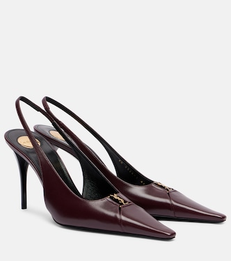 Babylone Breteuil leather slingback pumps | Saint Laurent