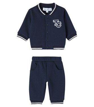Baby cotton-blend jacket and sweatpants set | Tartine et Chocolat