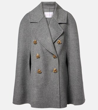 Capa cruzada de lana virgen mélange | Carolina Herrera