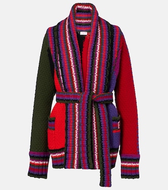 Striped wool wrap cardigan | Pucci