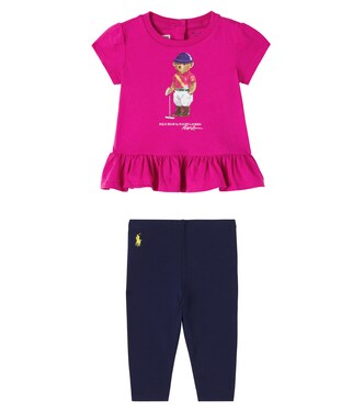 Baby Polo Bear T-shirt and pants set | Polo Ralph Lauren Kids