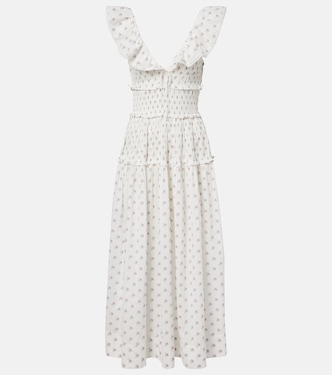 Vestido midi Sorina de algodón floral | Dôen