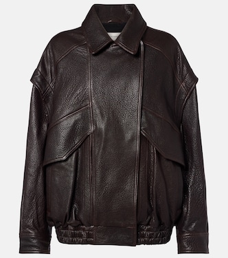 Micah leather bomber jacket | Nour Hammour
