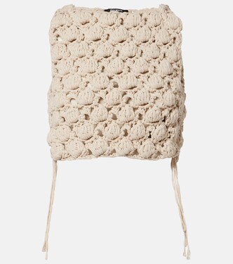 Crochet cotton crop top | Balmain
