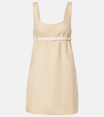 Pamela belted linen minidress | Posse