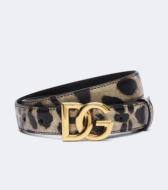 Leopard-print leather belt | Dolce&Gabbana