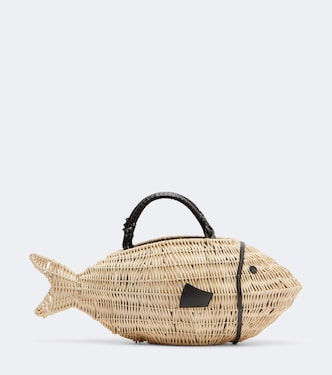 Cleo Small wicker top-handle bag | Staud