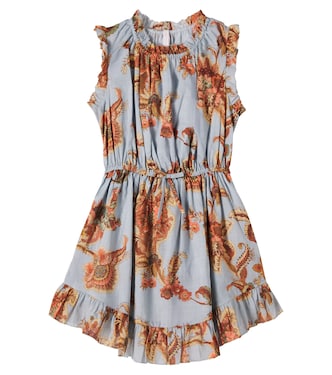 Aster floral ruffled cotton dress | Zimmermann Kids