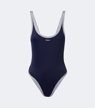 Maillot de bain Greca à logo brodé | Versace