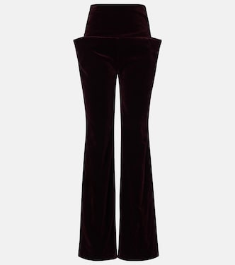 Cotton velvet straight pants | Alaïa