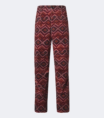 Printed cotton corduroy straight pants | Dries Van Noten
