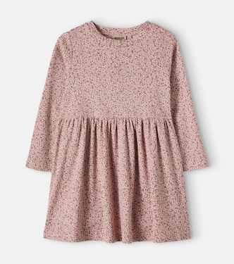 Floral ribbed-knit cotton-blend jersey dress | Wheat