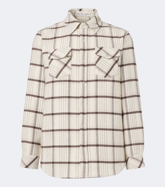 Expedition plaid cashmere shirt with rose quartz  | God's True Cashmere