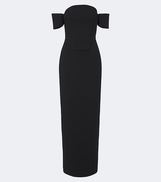 Wymore off-shoulder crêpe gown | Solace London