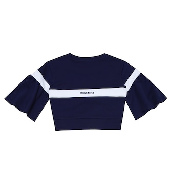 Sweat-shirt en coton mélangé à ornements | Monnalisa