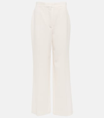 High-Rise-Hose aus Twill | Stella McCartney