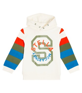 Logo cotton-blend jersey hoodie | Stella McCartney Kids