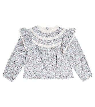 Janipa lace-trimmed floral cotton top | Louise Misha