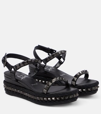Pyra Clou leather espadrille wedges | Christian Louboutin