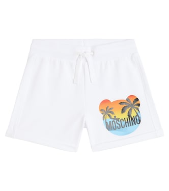 Printed cotton-blend jersey shorts | Moschino Kids