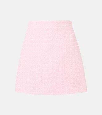 Minifalda de tweed en mezcla de algodón | Patou