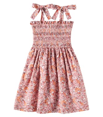 Evelia smocked floral cotton dress | La Coqueta
