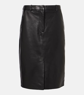 Maxine high-rise leather pencil skirt | Veronica Beard