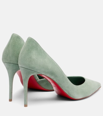 Iriza 85 suede pumps in green - Christian Louboutin | Mytheresa