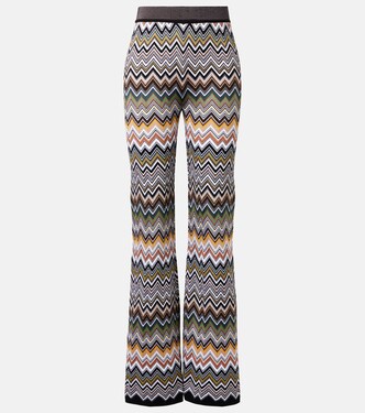 Zigzag high-rise flared pants | Missoni