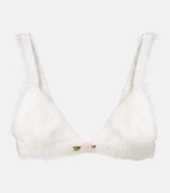 Mohair and wool-blend bra top | Alessandra Rich