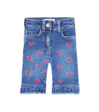 X Disney® Baby Bestickte Straight Jeans | Monnalisa
