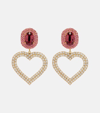Crystal-embellished clip-on earrings | Magda Butrym