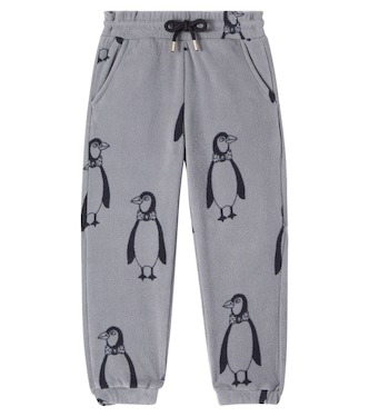 Penguin printed fleece sweatpants | Mini Rodini