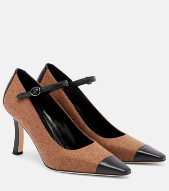 Pumps Semele 90 in tweed con finiture in pelle | Manolo Blahnik