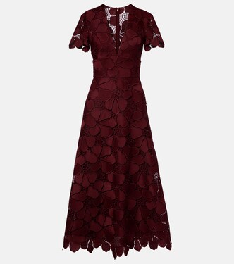Guipure lace silk-blend maxi dress | Elie Saab