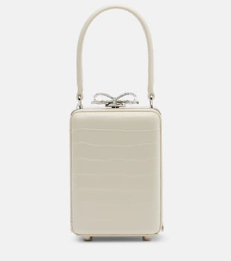 Tote Bag Micro aus Leder mit Kristallen | Self-Portrait