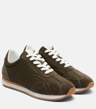 Suede-trimmed sneakers | Toteme