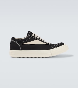 Vintage suede-trimmed canvas sneakers | Rick Owens