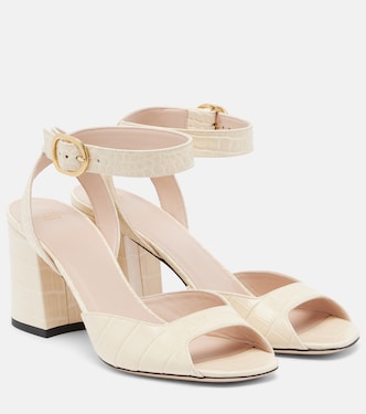 Fawcette croc-effect leather sandals | Valentino Garavani