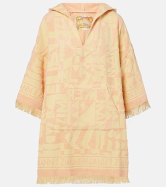 Pop fringed cotton terry minidress | Zimmermann