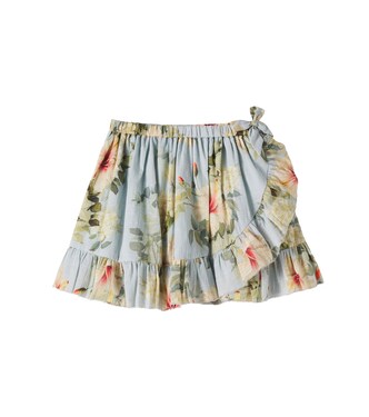 Mahon floral ruffled cotton skirt | Zimmermann Kids