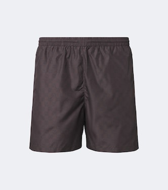 GG poplin swim trunks  | Gucci