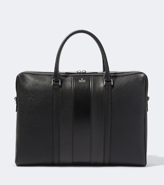 Web Trademark Medium leather briefcase | Gucci