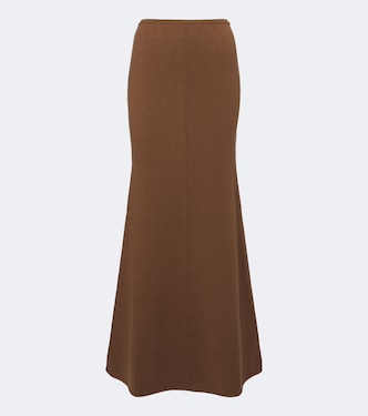 Jupe longue en laine et cachemire | Max Mara