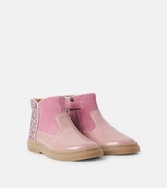 Trix Back embellished leather ankle boots | Pom d'Api
